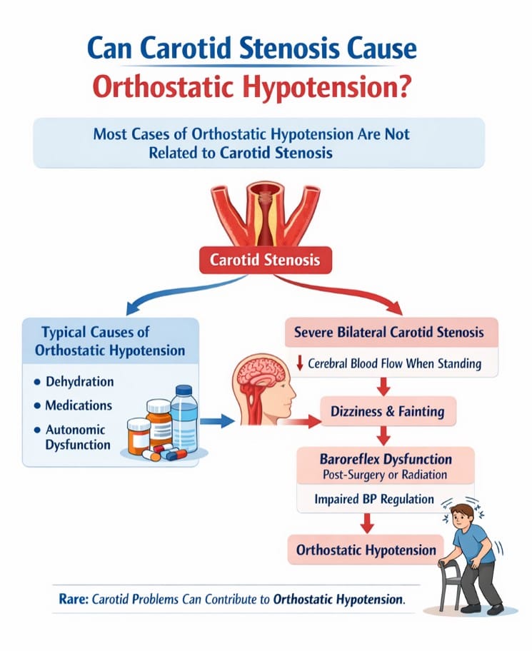 Can carotid stenosis cause orthostatic hypotension