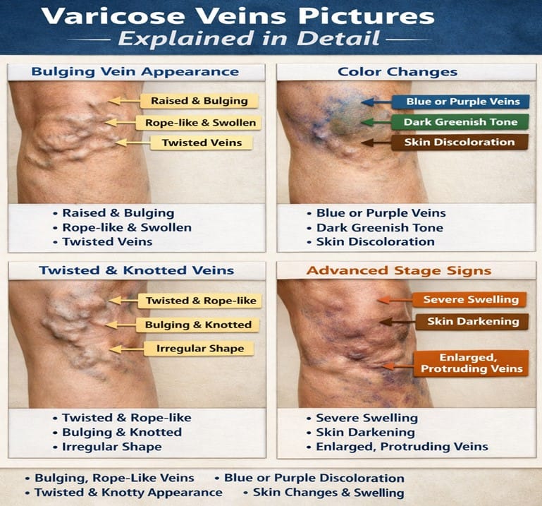 Varicose Veins Pictures Explained in Details